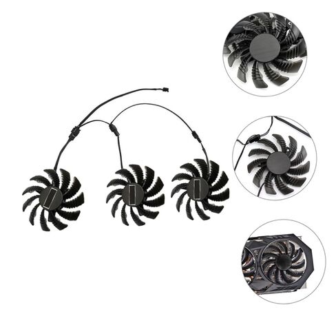 SHINEOFI استبدال مروحة تبريد الهواء Gpu مقاس 75 مم Pld08010s12h لتبريد بطاقة الرسومات، ومروحة بطاقة الفيديو المتوافقة مع مكونات الكمبيوتر الشخصي in Kuwait