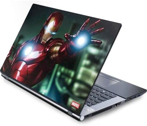 Skinit Decal Laptop Skin Compatible with Generic 16in Laptop (13.4in X 9.26in) - Officially Licensed Marvel Tony Stark Iron Man Design in Kuwait