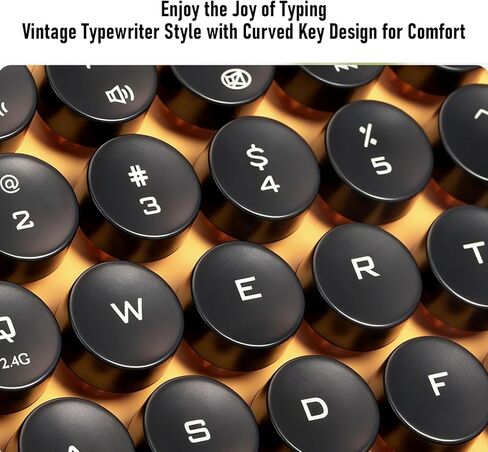 XUMIUZIY Wireless Keyboard and Mouse Combo, Bluetooth Keyboard with Retro Round Detachable Keycaps and 9 Degree Tilt Angle, Optical Mouse, for PC Laptop in Kuwait