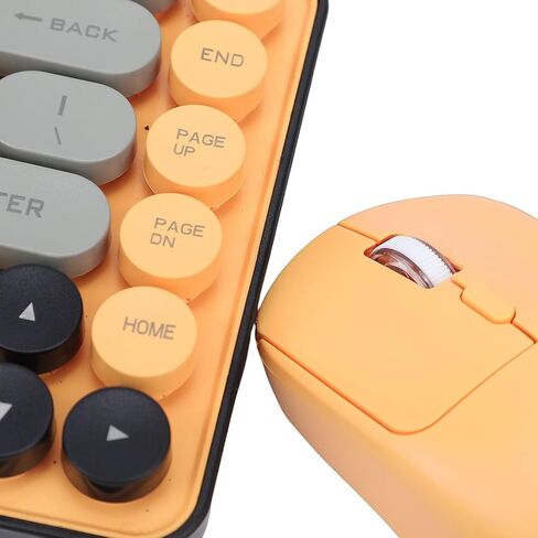 XUMIUZIY Wireless Keyboard and Mouse Combo, Bluetooth Keyboard with Retro Round Detachable Keycaps and 9 Degree Tilt Angle, Optical Mouse, for PC Laptop in Kuwait