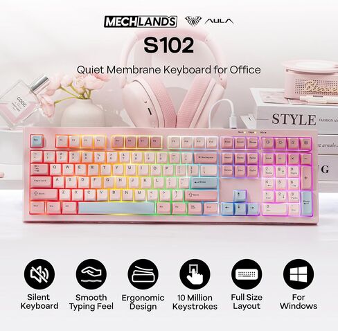 MechLands Aula SC620 Gaming Mouse with S102 Membrane Gaming Keyboard in Kuwait
