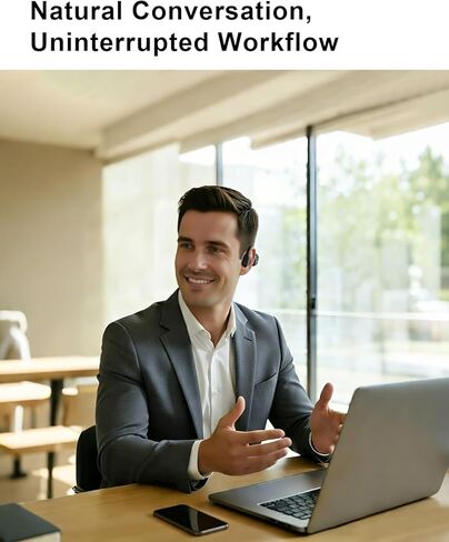 سماعات توصيل العظام، سماعات رأس بلوتوث لاسلكية مفتوحة الأذن مع ميكروفون، سماعات رياضية مقاومة للماء IPX6 للجري وركوب الدراجات والعمل في الهواء الطلق، تعمل بشكل جيد مع النظارات، وقت تشغيل 15 ساعة، أسود in Kuwait