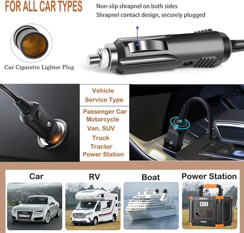 Car 12V DC Adapter Compatible with Yaesu Standard Horizon HX40 HX100 HX210 HX380 HX890 E HX890E HX890BK HX890NB HX870 HX 870 SBH-32 SAD 23B 24 24B 25 25B E-DC-19A Power Cord Charger in Kuwait