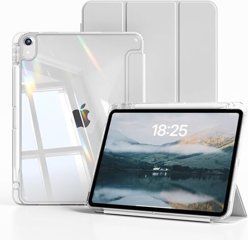 kenke Case for iPad Air 11 Inch (M4) 2026 / (M3) 2025 / (M2) 2024, iPad Air 5th/4th Gen 2022/2020 10.9 Inch with Pencil Holder, Slim TPU Frame Cover with Clear Hard Back, Auto Sleep/Wake, Light Pink in Kuwait