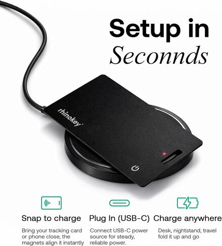 Rhinokey® 15W MagSafe Charger - Qi 1.3 Certified Magnetic Wireless Charger Pad, Slim Aluminum Alloy Fast Charging Pad for iPhone,Tracking Card Samsung, Pixel - Intelligent Safety & Metal Detection in Kuwait