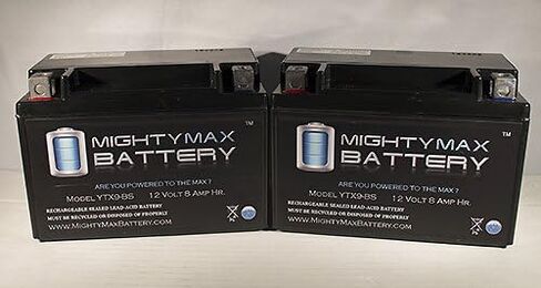 Mighty Max Battery YTX9-BS Battery for TRX400EX FourTrax Sportrax 400CC '99-2 pack in Kuwait