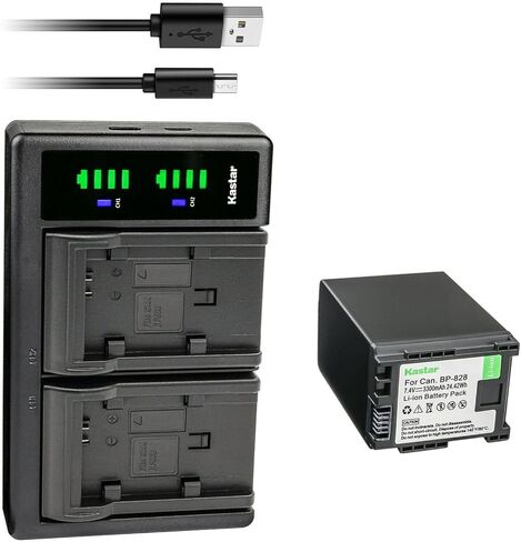 Kastar 1-Pack Battery and LTD2 USB Charger Replacement for Canon BP-820, BP-828 XF400, XF405, XA10, XA11, XA15, XA20, XA25, XA30, XA35, XA40, XA45, XA50, XA55, VIXIA HF G21, VIXIA HF G30, VIXIA HF G40 in Kuwait
