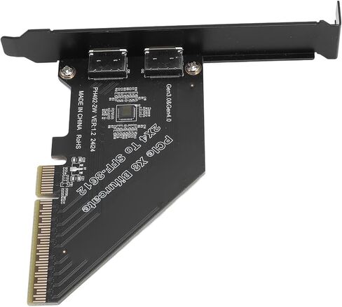 PCIe 4.0 X8 to Oculink Card Rugged Construction External Graphics Card for NVMe SSD GPU, Easy Installation for PC Builders in Kuwait