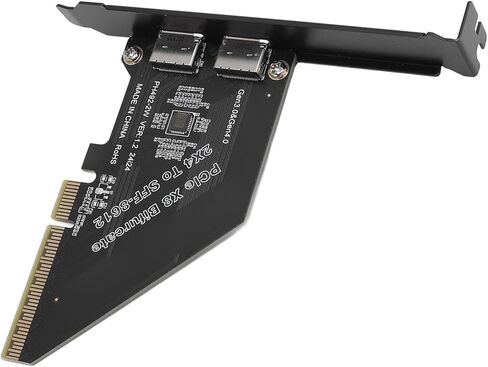 PCIe 4.0 X8 to Oculink Card Rugged Construction External Graphics Card for NVMe SSD GPU, Easy Installation for PC Builders in Kuwait