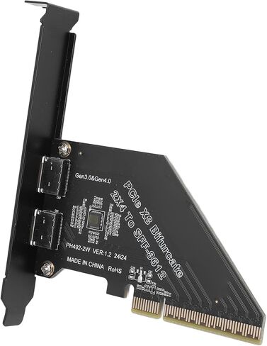 PCIe 4.0 X8 to Oculink Card Rugged Construction External Graphics Card for NVMe SSD GPU, Easy Installation for PC Builders in Kuwait