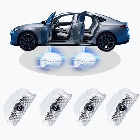 LED Car Door Logo Light Colorfast Courtesy Projector Laser Puddle lamp Welcome Lights Ghost Shadow Light Accessories Compatible with r55/r56/r57/r58/r59/r60/r51/f54/f56/f55/f60 in Kuwait