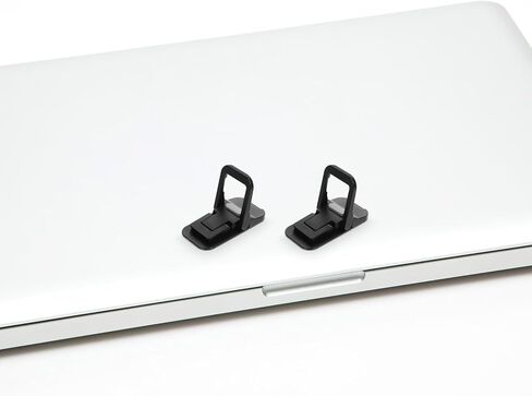 VILLCASE Foldable Anti-Slip Laptop Stand Pair, Ergonomic Notebook Holder with Cooling Vent, Portable Computer Riser for Desk Use, Black Compact Design for Home and Office in Kuwait