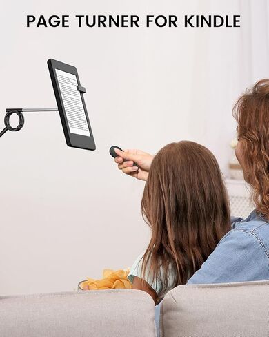 Remote Control Page Turner for Kindle Paperwhite Scribe Oasis Kobo eReaders, Clicker Page Turner for iPhone,iPad, Android Tablets Reading Camera Video Record Remote Triggers, Black in Kuwait