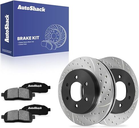 AutoShack Coated Brake Rotors Front Brake Rotor Replacement Kit with Ceramic Brake Pads for 2004-2008 Ford F-150 2006-2008 Lincoln Mark LT 4.2L 4.6L 5.4L V6 V8 4WD AWD RWD ArmorStop BRK010333201 in Saudi Arabia