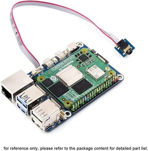 لوحة محول CM5 إلى Pi5، متوافقة مع Raspberry Pi 5، دعم CM5 Lite/eMMC، رأس الصوت المدمج ورقاقة صوت USB، 40PIN GPIO، حل توسيع واجهة Pi 5 البديل in Kuwait