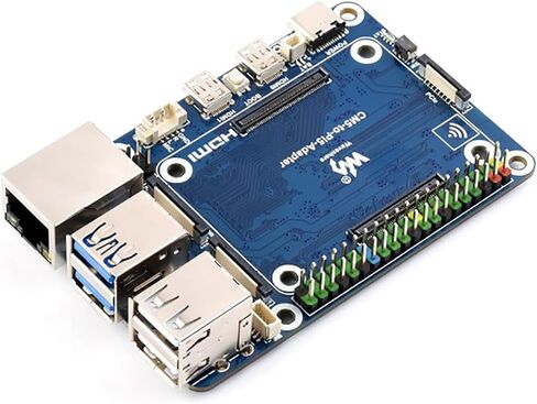لوحة محول CM5 إلى Pi5، متوافقة مع Raspberry Pi 5، دعم CM5 Lite/eMMC، رأس الصوت المدمج ورقاقة صوت USB، 40PIN GPIO، حل توسيع واجهة Pi 5 البديل in Kuwait