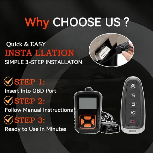 2Pcs DIY Remote Start Key Fob Replacement Kit for 2011 2012 2013 2014 2015 Ford Explorer Edge 2013-2019 Expedition Flex Taurus Lincoln MKS MKT MKX Navigator Keyless Entry for Ford Simple Key OBD Tool in Kuwait