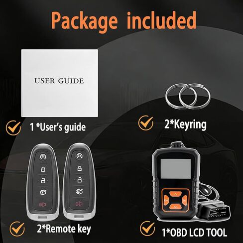 2Pcs DIY Remote Start Key Fob Replacement Kit for 2011 2012 2013 2014 2015 Ford Explorer Edge 2013-2019 Expedition Flex Taurus Lincoln MKS MKT MKX Navigator Keyless Entry for Ford Simple Key OBD Tool in Kuwait