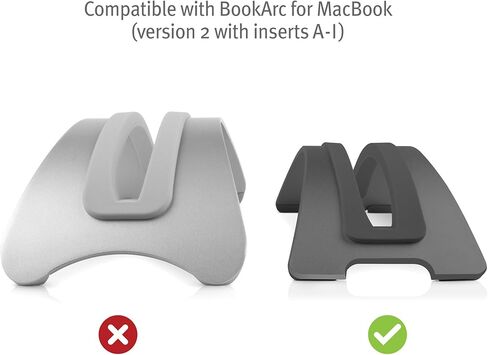 Twelve South BookArc Insert H لـ 14 بوصة M1 MacBook Pro، فضي - حشوة سيليكون بديلة أصلية، متوافقة مع 14 بوصة M1 MacBook Pro in Kuwait