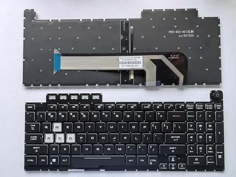 لوحة مفاتيح بإضاءة خلفية ملونة بديلة للكمبيوتر المحمول Asus TUF Gaming A15 FX506 FA506 FA556 TUF506.TUF A17 FA706.TUF Gaming F17 FX706LI FX706 FX706L FA706U FX706U FA706 661VUS00 in Kuwait