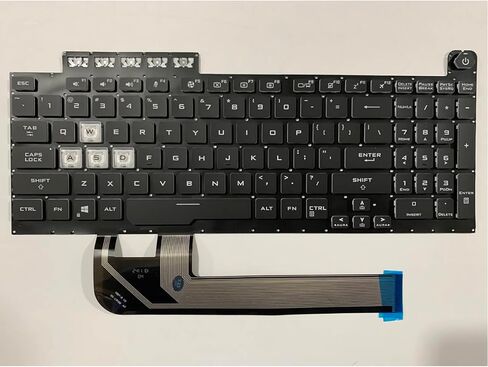 لوحة مفاتيح بإضاءة خلفية ملونة بديلة للكمبيوتر المحمول Asus TUF Gaming A15 FX506 FA506 FA556 TUF506.TUF A17 FA706.TUF Gaming F17 FX706LI FX706 FX706L FA706U FX706U FA706 661VUS00 in Kuwait