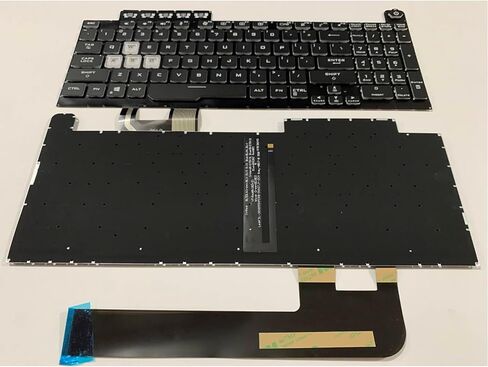 لوحة مفاتيح بإضاءة خلفية ملونة بديلة للكمبيوتر المحمول Asus TUF Gaming A15 FX506 FA506 FA556 TUF506.TUF A17 FA706.TUF Gaming F17 FX706LI FX706 FX706L FA706U FX706U FA706 661VUS00 in Kuwait