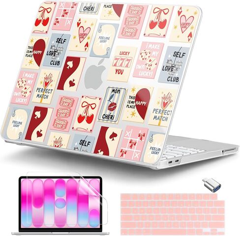DONGKE متوافق مع حافظة MacBook Neo 13 بوصة 2026 A3404 A18 Pro رقاقة ومعرف اللمس، هيكل صلب من البلاستيك مع غطاء لوحة المفاتيح، واقي الشاشة ومقابس الغبار، رائد فضاء in Kuwait