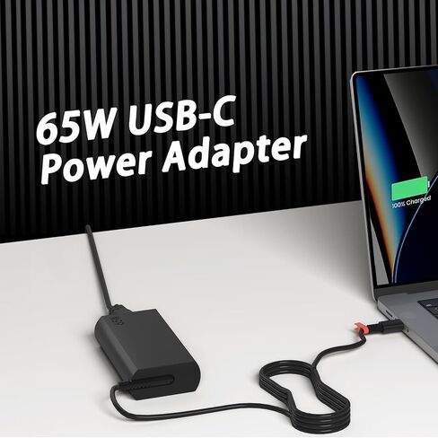 65W USB C Computer Laptop Charger Compatible with Lenovo Chromebook C940 C930 920 C630 730 720,100e 300e 500e, Fast Charging AC Adapter Power Cord in Kuwait