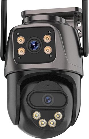 كاميرا 4G بطاقة Sim في الهواء الطلق 4K 8MP HD PTZ IP كاميرا شاشة مزدوجة واي فاي أمن الوطن تتبع تلقائي CCTV مراقبة الفيديو (قابس الاتحاد الأوروبي) in Kuwait