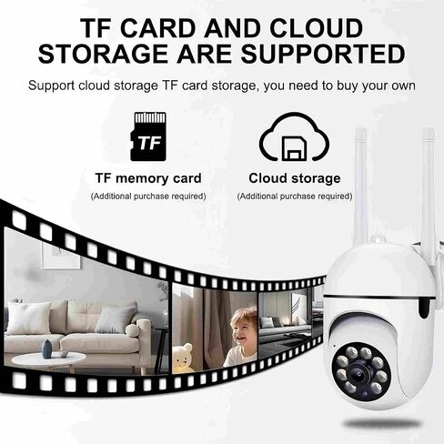 Security Cameras, Cameras for Home Security, Supporting 1080P&355 °View, Supports Night Vision and Intelligent Detection Alarm, Supports All-Weather Video Recording (1) in Kuwait