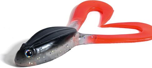 DONGRU Frog Lure,Bass Trout Fishing Lures,Soft Fishing Lures Set, 5 Multi-Color Curly Tail Baits, Realistic Fish Head Design for Freshwater Sailwater in Kuwait