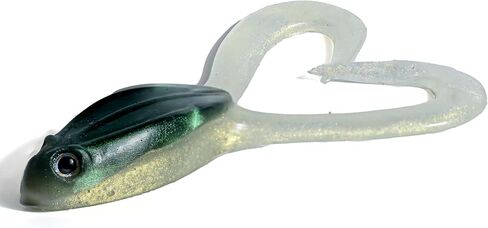DONGRU Frog Lure,Bass Trout Fishing Lures,Soft Fishing Lures Set, 5 Multi-Color Curly Tail Baits, Realistic Fish Head Design for Freshwater Sailwater in Kuwait