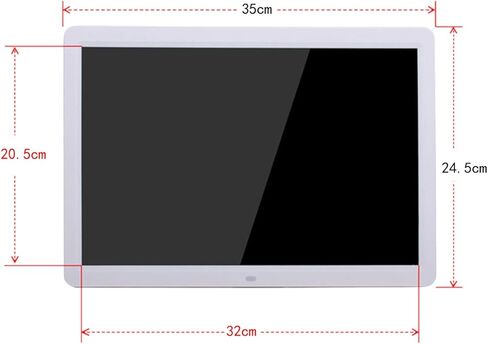 Digital Photo Frames 15.2 Inch Ultra-Thin Advertising Player, 1280 × 800 Resolution Home Hd, Support 1080P Video Playback Decorative (White Color) in Kuwait