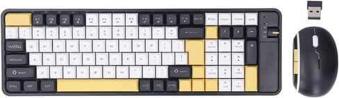 CUIFATI Wireless Bluetooth Keyboard and Mouse Combo, 100 Keys Gaming Keyboard with 1600DPI Mouse, Dual Mode for PC Laptop Tablet (Red) in Kuwait