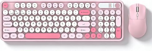 Dpofirs Wireless Keyboard and Mouse Combo, 98 Keys Dual Connection for PC, Laptop, Keyboard Compact Mouse Combo (Blue) in Kuwait