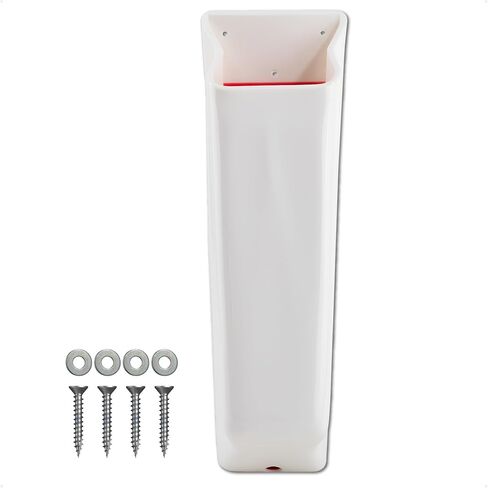 Five Oceans Winch Handle Holder, UV-Stabilized and Non-Corrosion White PVC, Self-Draining System, 11-1/2" Long - FO4687 in Saudi Arabia
