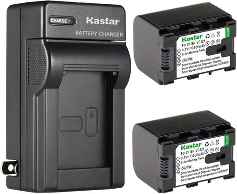 Kastar 1-Pack Battery and AC Wall Charger Replacement for JVC GZ-HM310 GZ-HM320 GZ-HM320BUS GZ-HM320U GZ-HM330 GZ-HM330BEK GZ-HM330BEU GZ-HM330SEU GZ-HM334 GZ-HM334BEU GZ-HM335 GZ-HM335BEU GZ-HM340 in Kuwait