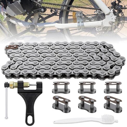 Podoy 415H سلسلة بمحركات 110L سلسلة دراجة ترابية شديدة التحمل لـ 80cc 49cc 60cc 66cc 2 محرك السكتة الدماغية سلسلة دراجة بمحرك أجزاء سباق عالية الطاقة in Kuwait