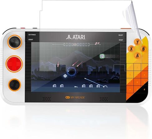 عبوة واحدة من واقي الشاشة لجهاز My Arcade Atari Gamesstation Go، وحدة تحكم الألعاب المحمولة، شفاف، فيلم مرن، صديق للحافظة، لجهاز My Arcade Atari Gamesstation Go، وضوح عالي الدقة in Kuwait