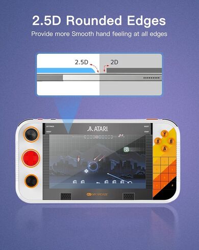 عبوة واحدة من واقي الشاشة لجهاز My Arcade Atari Gamesstation Go، وحدة تحكم الألعاب المحمولة، شفاف، فيلم مرن، صديق للحافظة، لجهاز My Arcade Atari Gamesstation Go، وضوح عالي الدقة in Kuwait