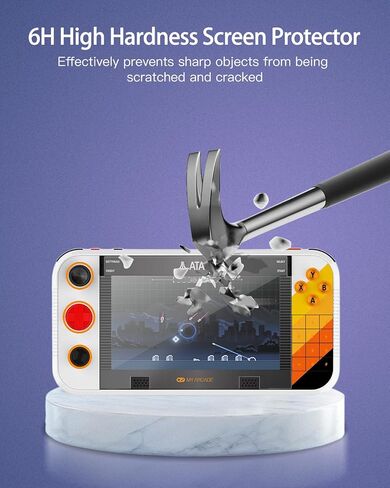عبوة واحدة من واقي الشاشة لجهاز My Arcade Atari Gamesstation Go، وحدة تحكم الألعاب المحمولة، شفاف، فيلم مرن، صديق للحافظة، لجهاز My Arcade Atari Gamesstation Go، وضوح عالي الدقة in Kuwait