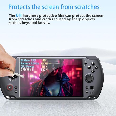 NOUKAJU [2Pack] Screen Protector for GPD WIN 5, HD Protective Film,6h Hardness,Scratch,Anti-Fingerprin,Protective Film for GPD WIN 5 Gaming Consoler(Not tempered glass) in Kuwait