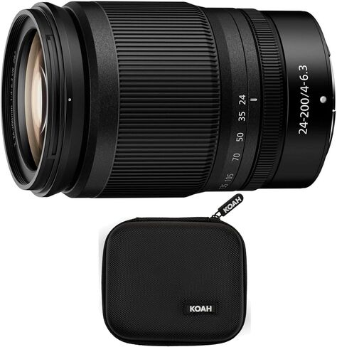مجموعة عدسات Nikon NIKKOR Z مقاس 24-200 مم وببؤرة f/4-6.3 VR مع حافظة مرشح ذات غلاف صلب (عنصران) in Kuwait