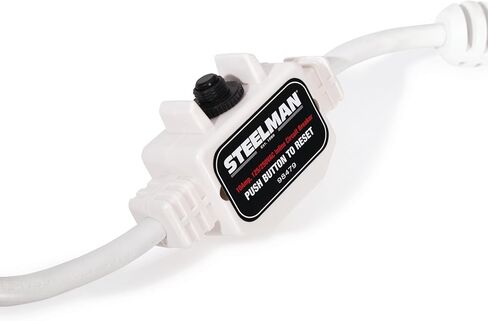 Steelman Retractable Extension Cord Reel, 30-Ft Heavy Duty SJTW Power Cord, 3 Outlet Triple Tap, Easy Access 10-Amp Inline Circuit Breaker, Durable Metal Housing (98479) in Kuwait
