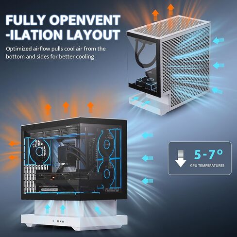 DarkFlash FLOATRON F1(2025) Micro-ATX PC Case 3X ARGB PWM Fans & DE360 الكل في واحد مبرد وحدة المعالجة المركزية السائل in Kuwait