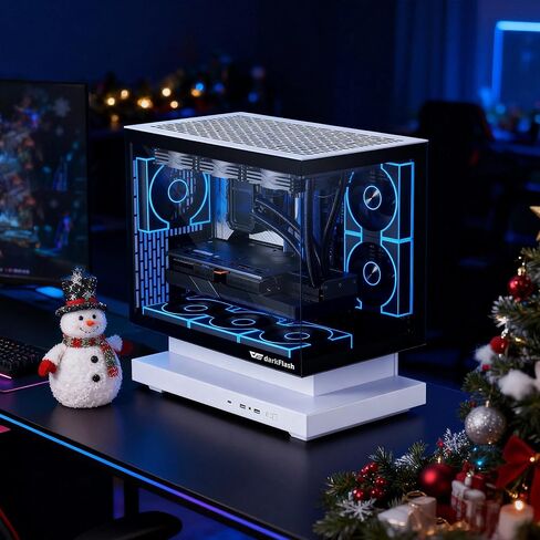 DarkFlash FLOATRON F1(2025) Micro-ATX PC Case 3X ARGB PWM Fans & DE360 الكل في واحد مبرد وحدة المعالجة المركزية السائل in Kuwait