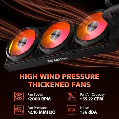 DarkFlash FLOATRON F1(2025) Micro-ATX PC Case 3X ARGB PWM Fans & DE360 الكل في واحد مبرد وحدة المعالجة المركزية السائل in Kuwait
