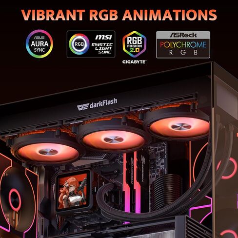 DarkFlash FLOATRON F1(2025) Micro-ATX PC Case 3X ARGB PWM Fans & DE360 الكل في واحد مبرد وحدة المعالجة المركزية السائل in Kuwait