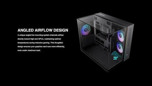 GAMDIAS Gaming Case Atlas M3M Three-Sided Tempered Glass, Built-in 3X 120mm ARGB PWM Case Fans, 400mm GPU/VGA, 360mm AIO/Radiator in Kuwait