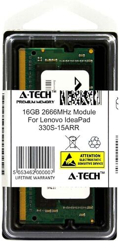 وحدة A-Tech سعة 16 جيجابايت لجهاز Lenovo IdeaPad 330S-15ARR للكمبيوتر المحمول والكمبيوتر المحمول المتوافق مع ذاكرة الوصول العشوائي DDR4 2666Mhz (ATMS277097A25832X1) in Kuwait